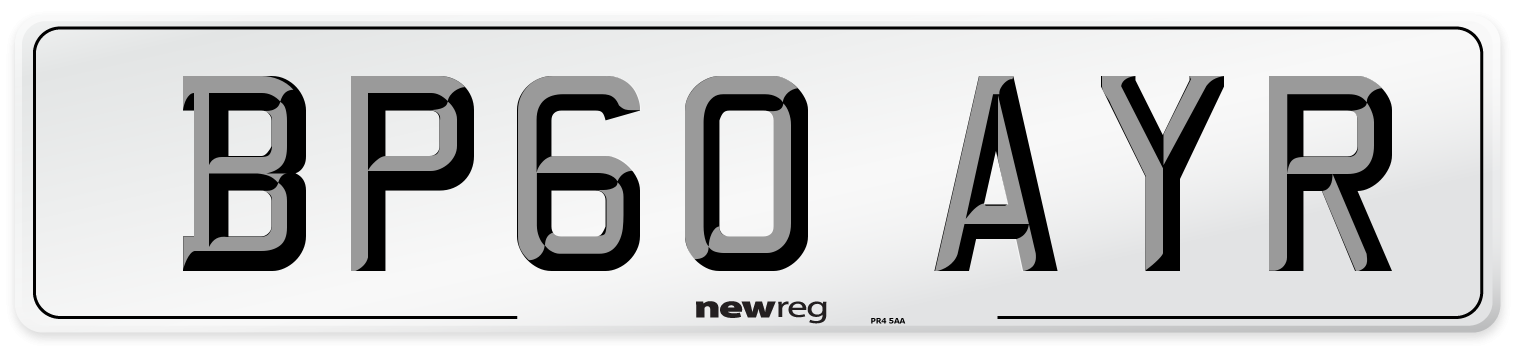 BP60 AYR Number Plate from New Reg
